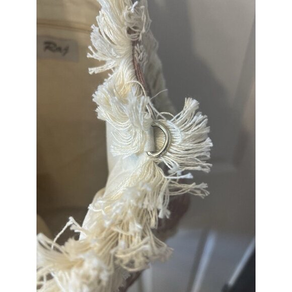 Anthropologie RAJ Mauve Tote Bag Boho Hippie Leather Fringe - Picture 5 of 7